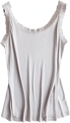 Women Silk Camis Lace Camisoles Bottoming Shirt