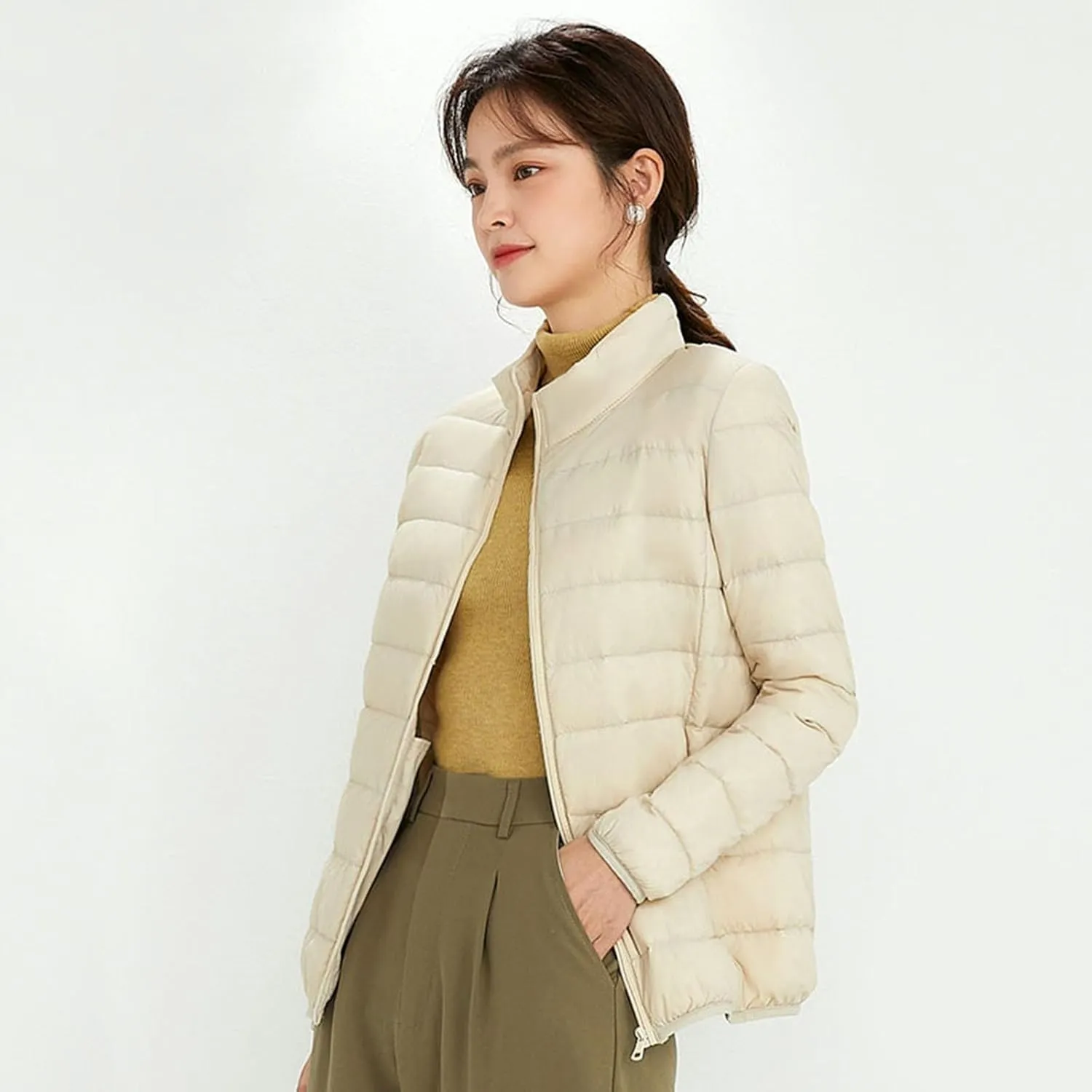 Women Warm Lightweight Hooded Windproof Winter Coat With Recycled Insulation Winter Slim Ladies Winter Heavy