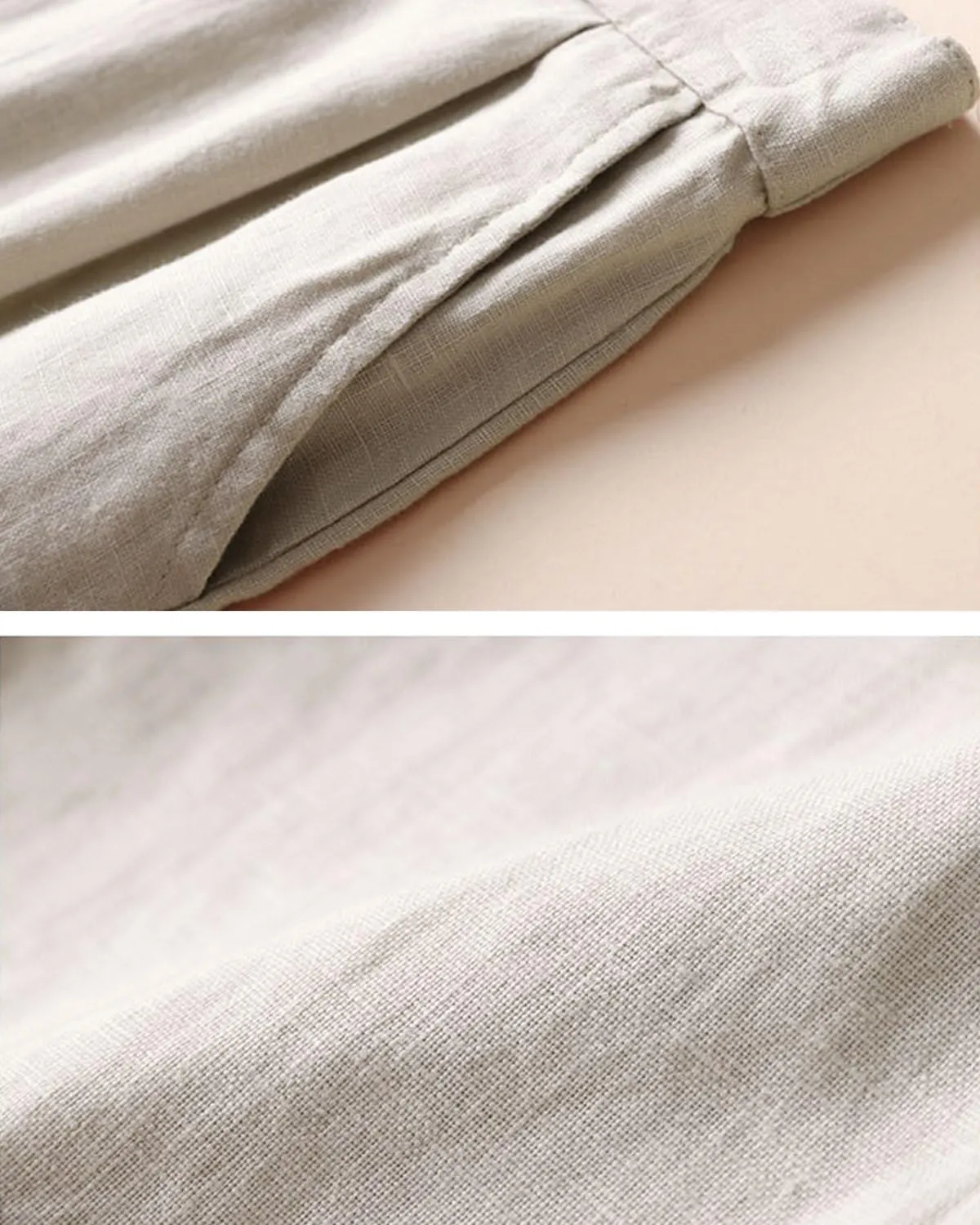 Women's 100% Linen Wide Leg Pants Summer Casual Cropped Palazzo Beach Pants Outfits 2025 Trendy