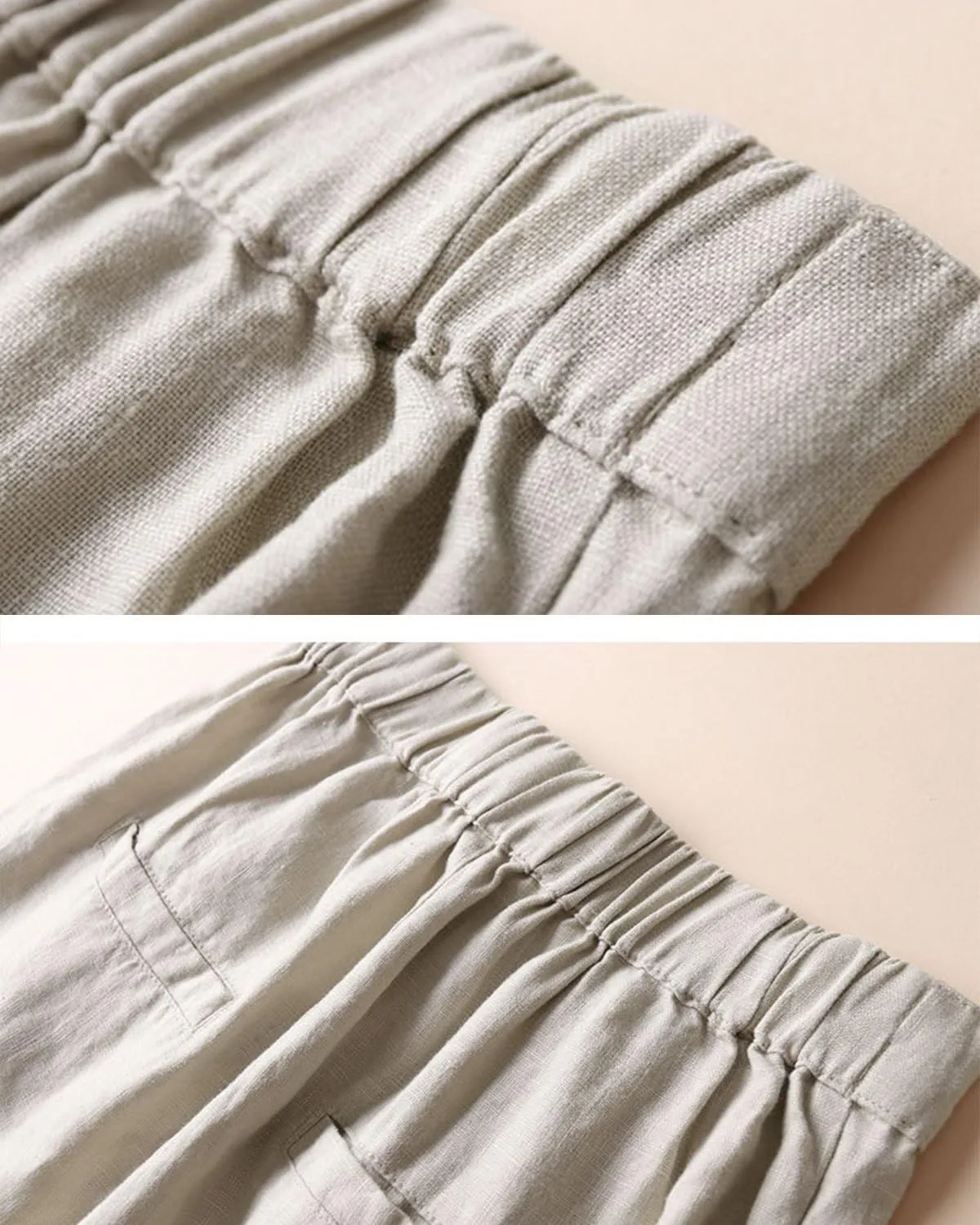 Women's 100% Linen Wide Leg Pants Summer Casual Cropped Palazzo Beach Pants Outfits 2025 Trendy