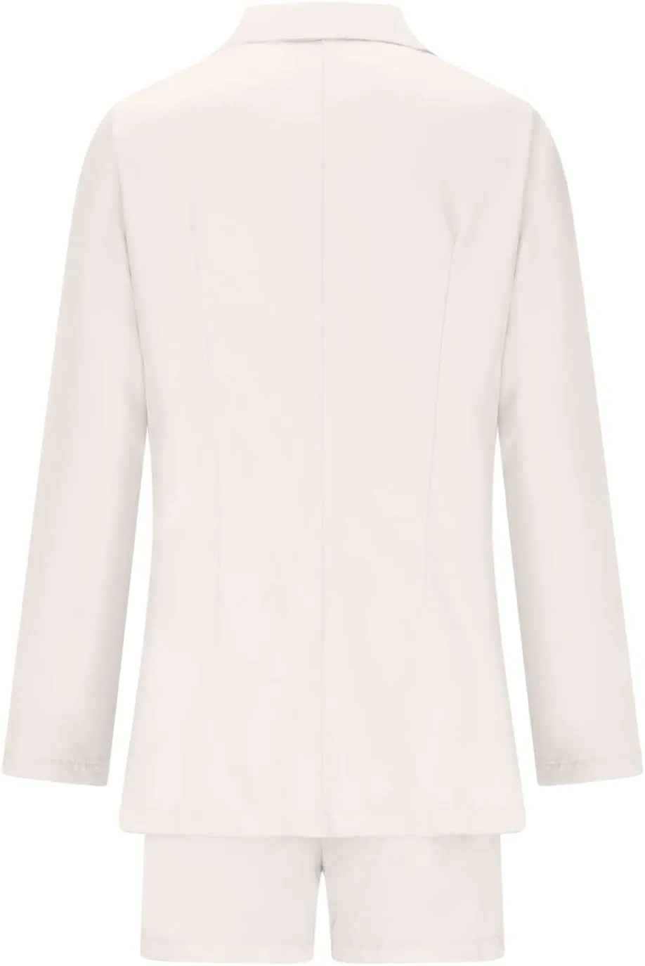 Women's 3 Piece Office Work Suit Set Long Sleeves Blazer  Shorts with Belt Solid Casual Lapel Front Open Cardigan