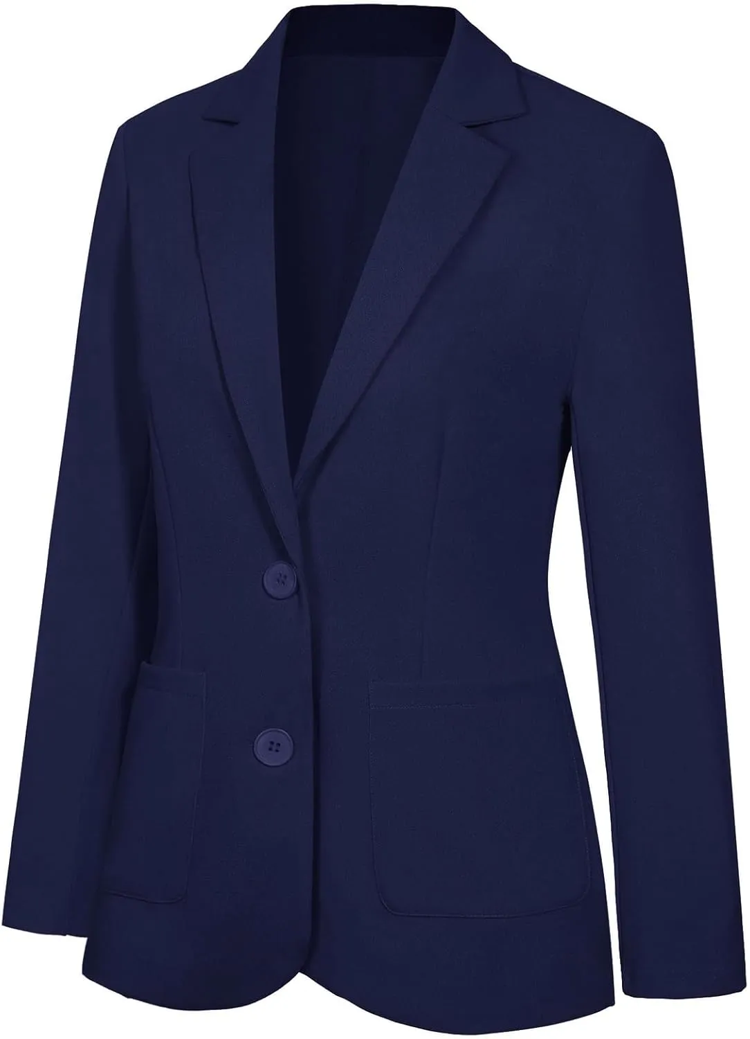 Women's Blazer Jackets Business 2-Button Open Front Long Sleeve Notch Collar Office Work Pocket Blazers