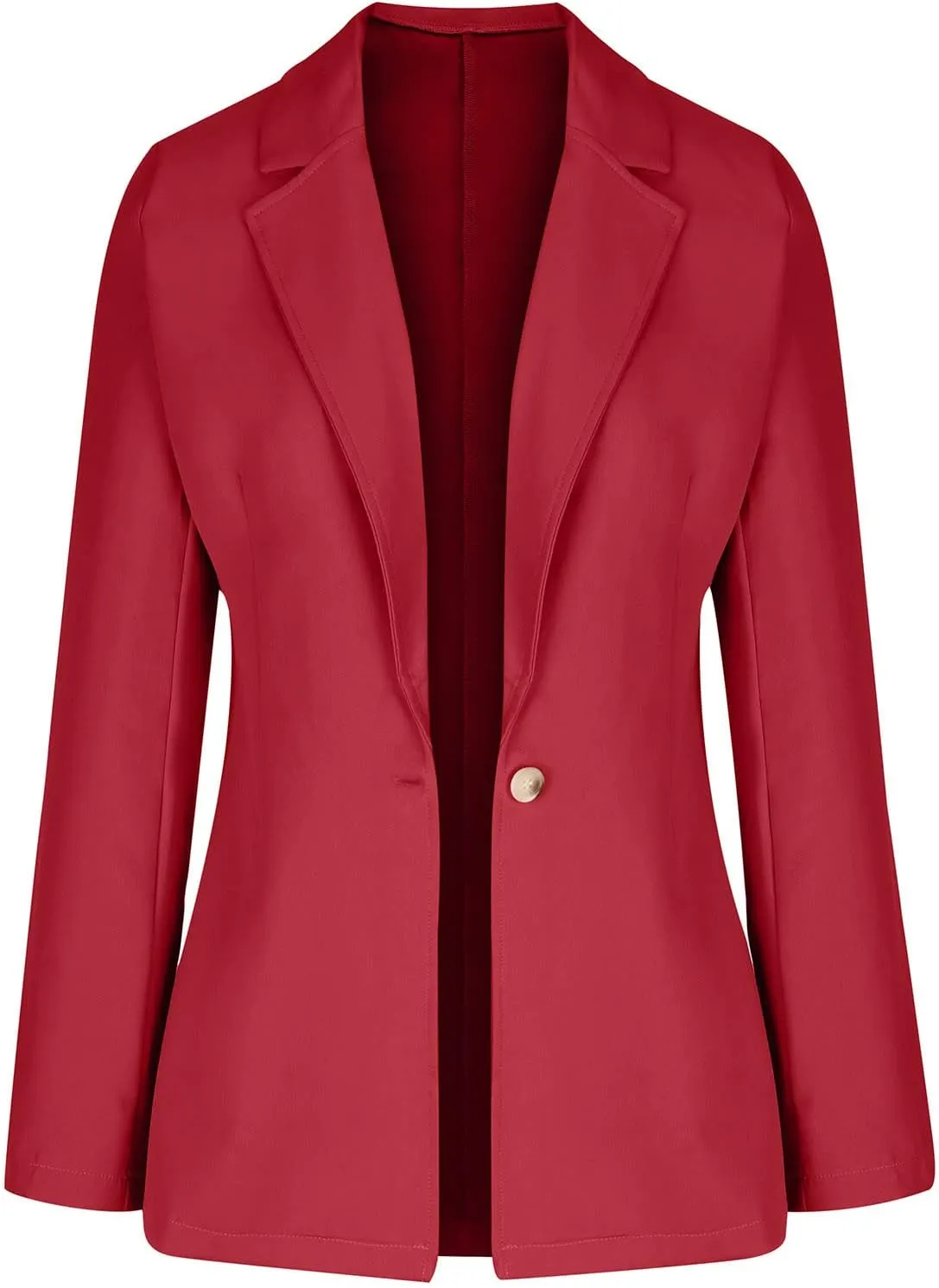 Womens Casual Blazer Jackets Suit Long Sleeve Open Front with Button Fall Outfits Cardigan Jacket for Business Office