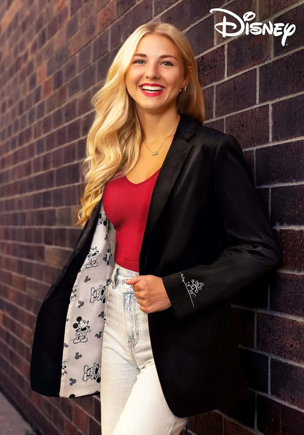 Women's Classic Disney Mickey Mouse Blazer | Officially Licensed Adult Suit Coats & Blazers