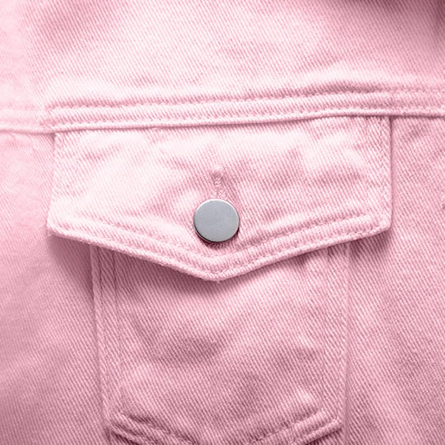 Women's Fashion Casual Colorful Solid Size Large Pocket Button Denim Coat Women's Short Coat Ladies Denim Jacket