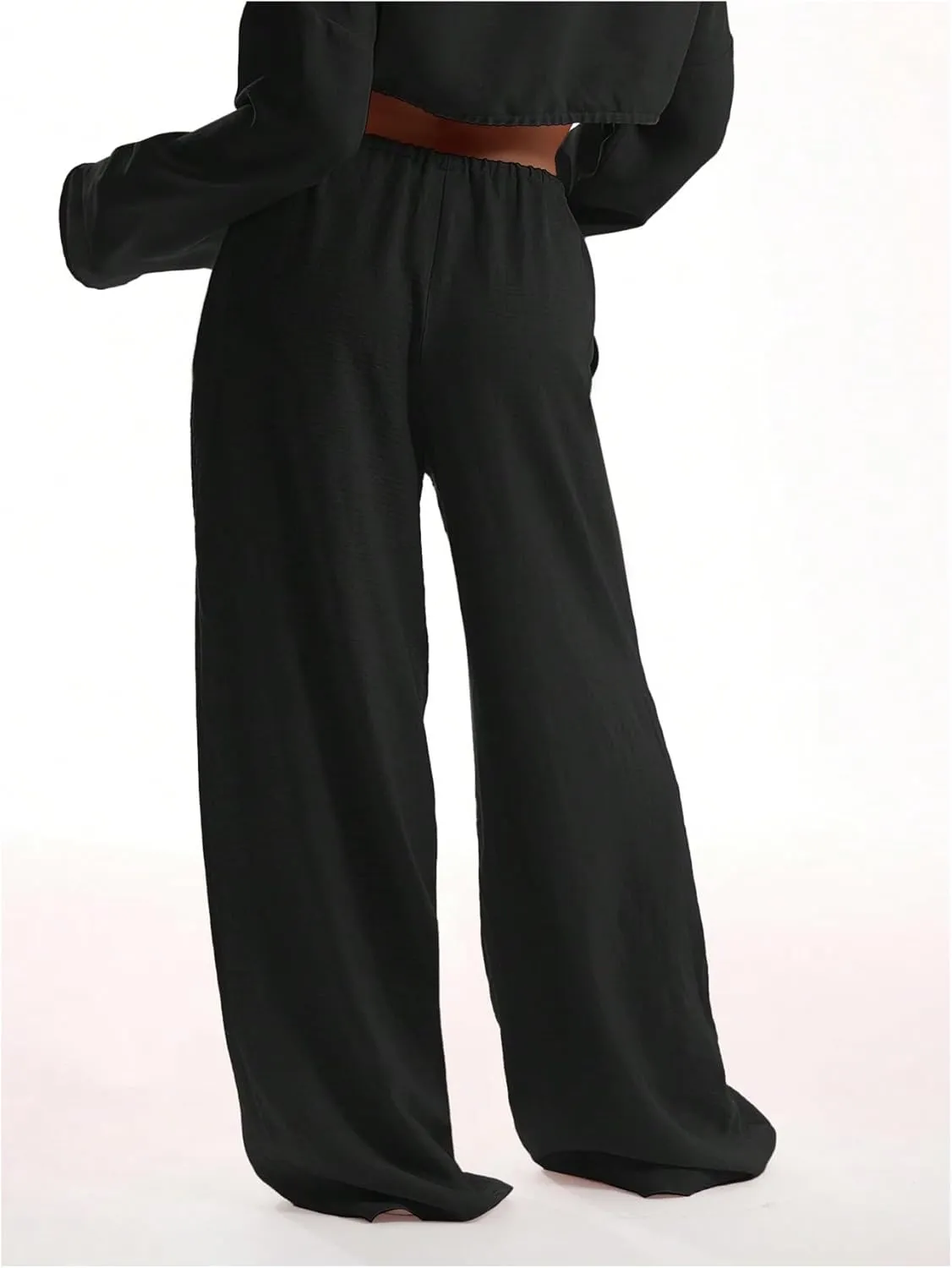 Womens Linen Pants Wide Leg Loose Cotton Swimsuit Coverups Summer Pants Beach Vacation Outfits