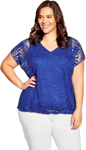 Women's Plus Size Elora Burnout Top