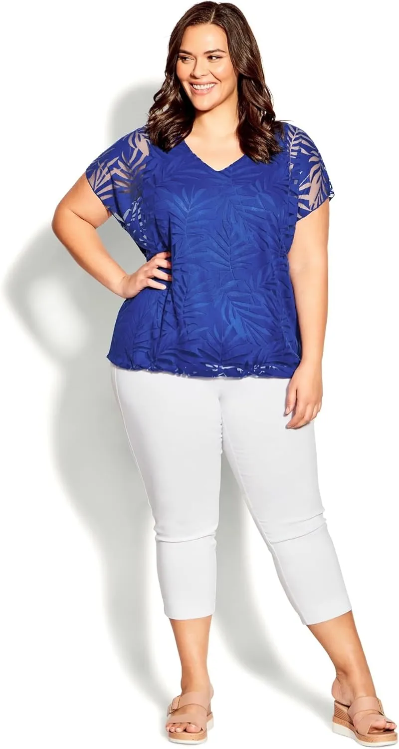 Women's Plus Size Elora Burnout Top