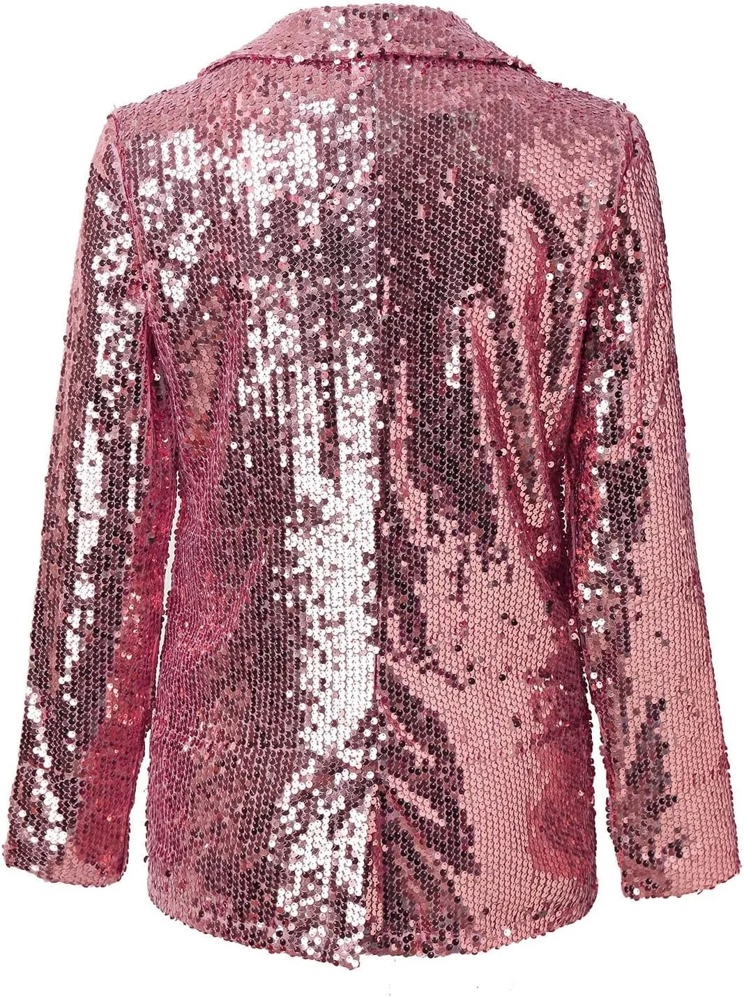 Women's Sequin Blazer Jacket Lightweight Casual Long Sleeves Cardigan Coat Evening Glitter Sparkle Sequins Shiny Outfit