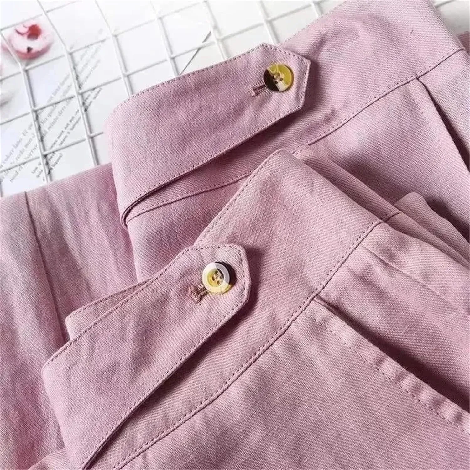 Women's Spring Summer Cotton Linen Wide Leg Pants  Solid Color Loose Fit Casual Straight Leg Trousers