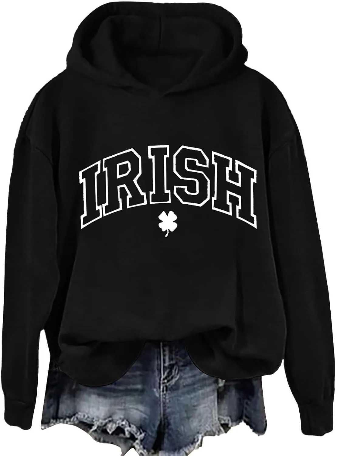 Women's St. Patrick's Day Green Hoodie Valentine's Day Sweatshirts Mardi Gras Long Sleeve Print Shirts 2025