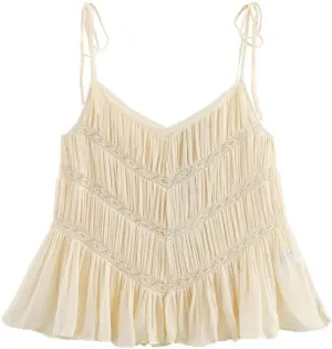 Women's Straight Lace Trim Camisole Top