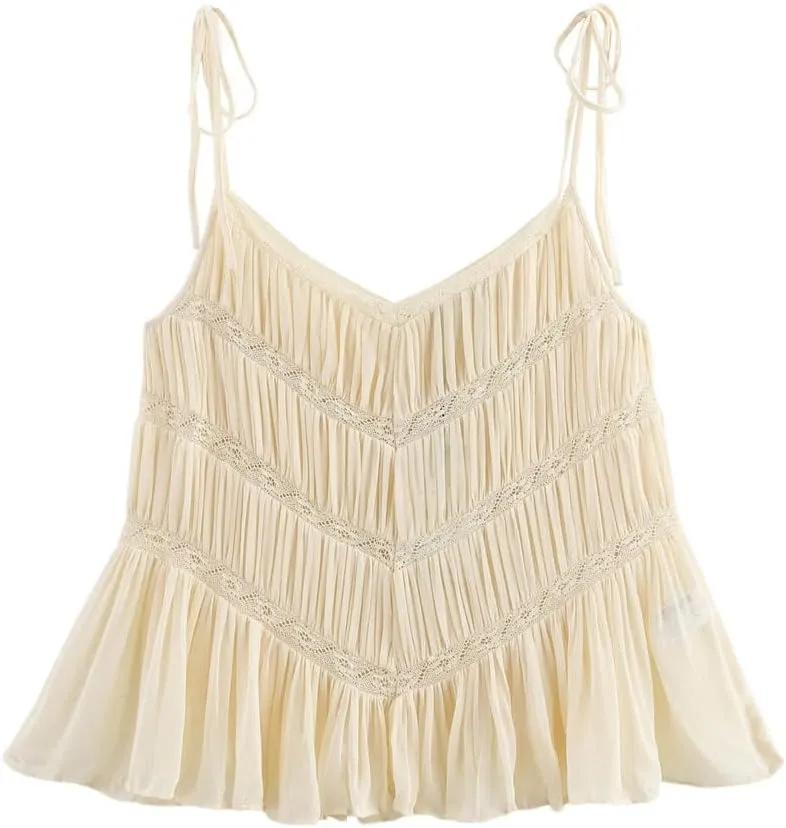 Women's Straight Lace Trim Camisole Top