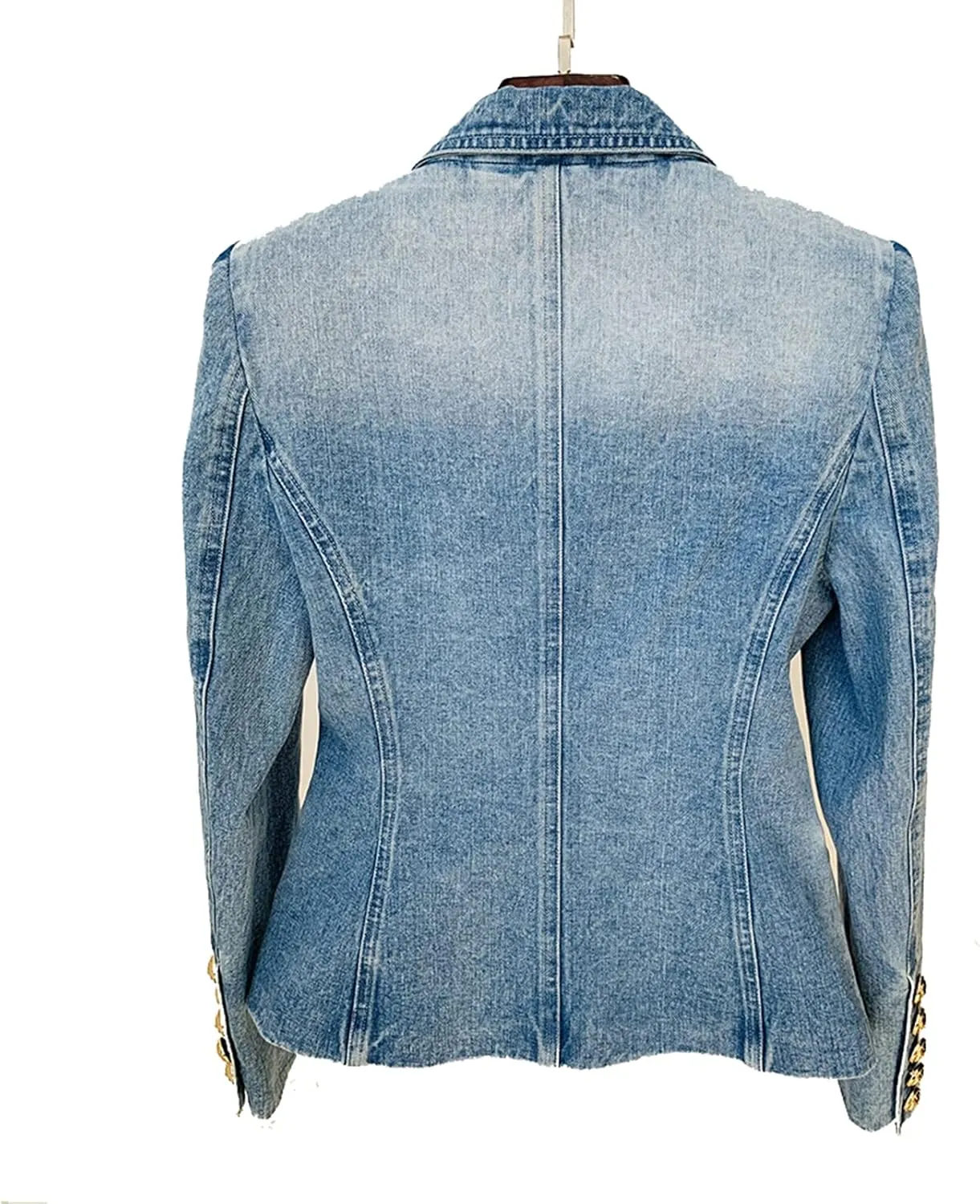 Women's Suits Blazer,Button Dress Suit Formal Denim Jacket Coats Party Long Sleeve Wear to Work