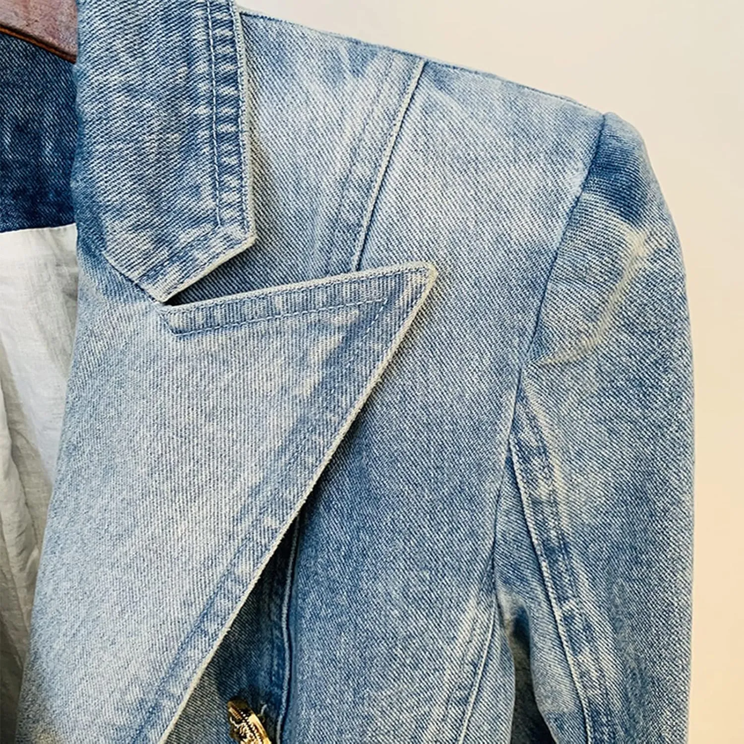 Women's Suits Blazer,Button Dress Suit Formal Denim Jacket Coats Party Long Sleeve Wear to Work
