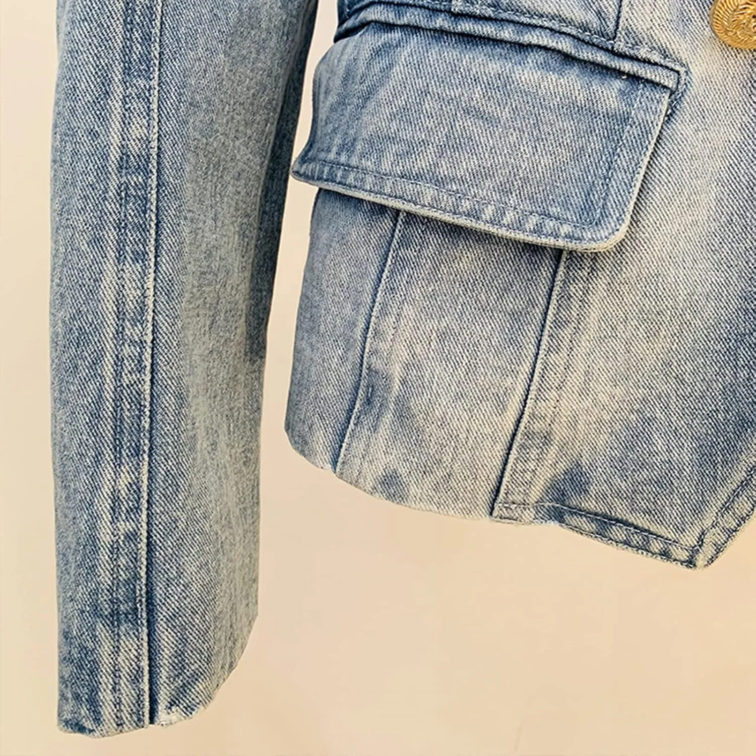 Women's Suits Blazer,Button Dress Suit Formal Denim Jacket Coats Party Long Sleeve Wear to Work