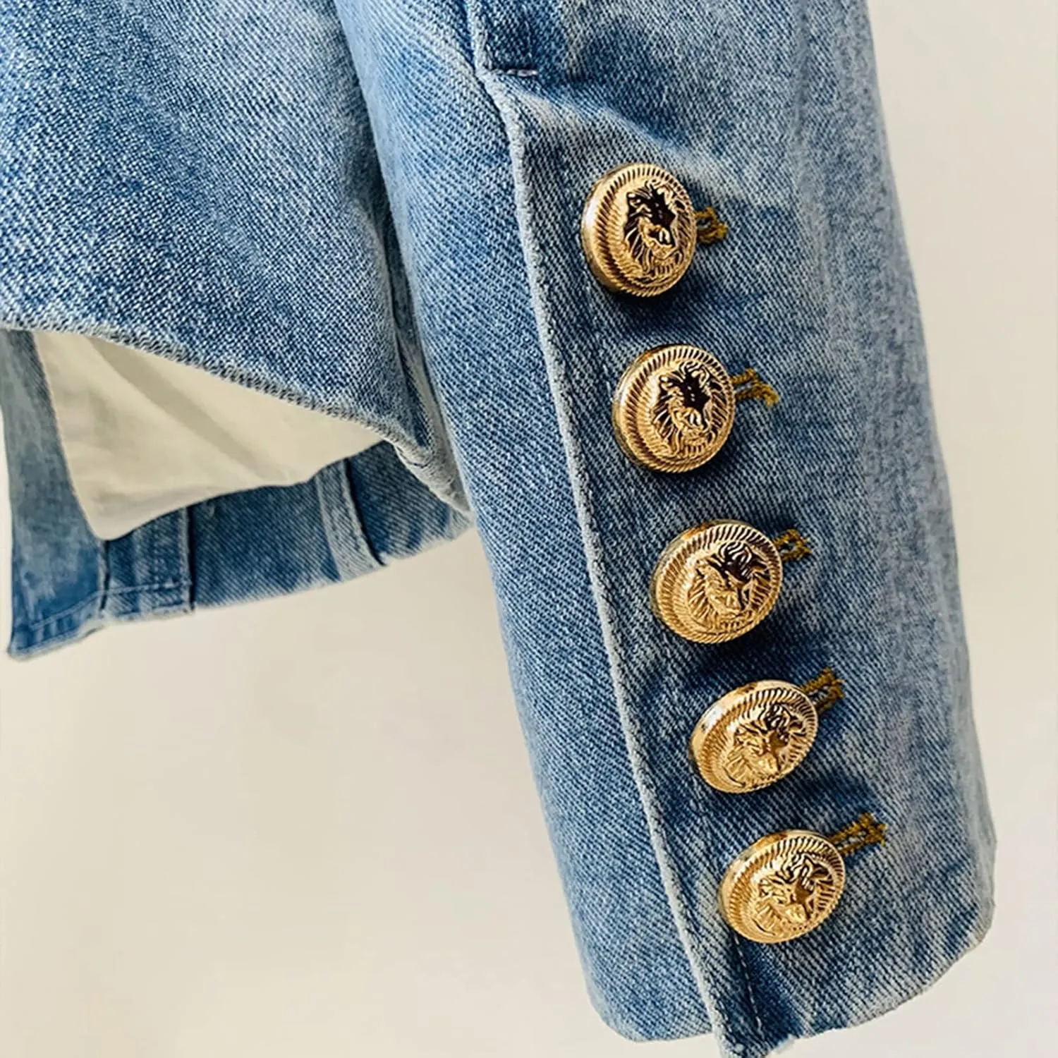 Women's Suits Blazer,Button Dress Suit Formal Denim Jacket Coats Party Long Sleeve Wear to Work