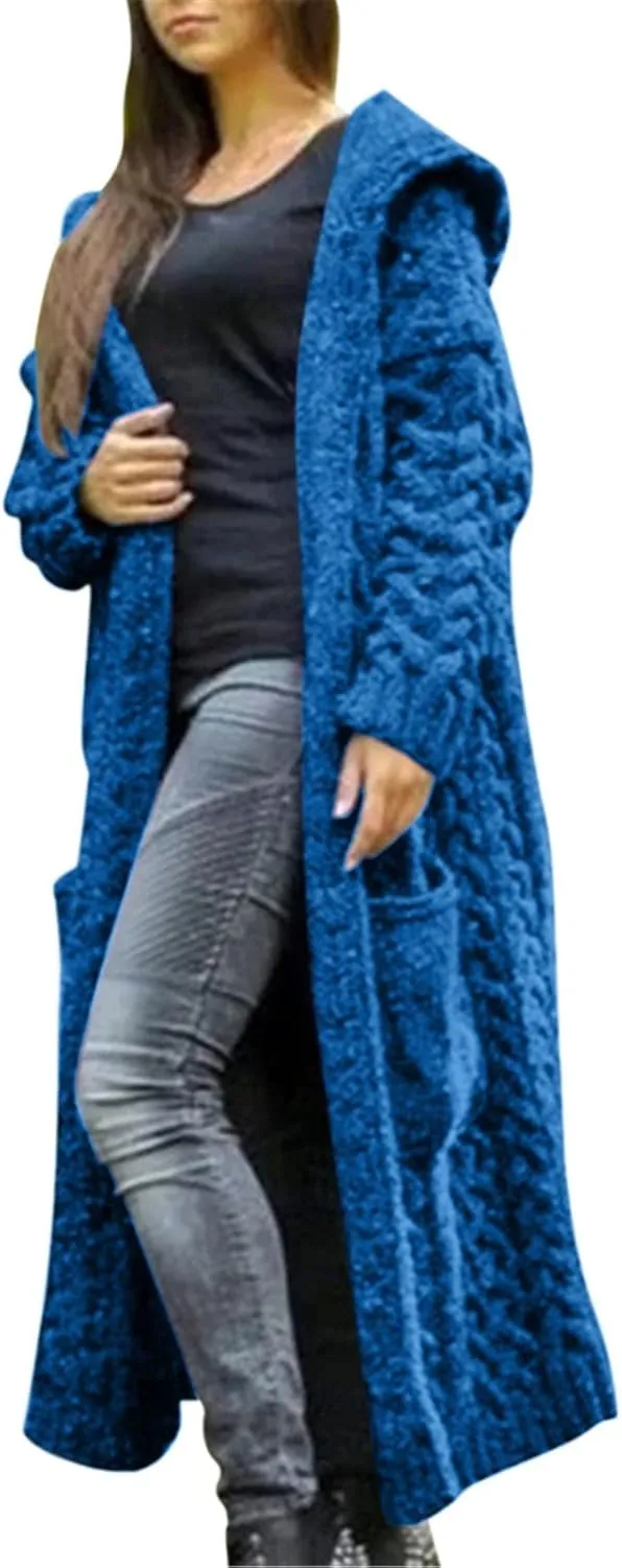 Women's Trench Coats Sleeves Long Size Hood Coat Pocket Large Women Breasted Women's Coat Overcoat with Belt