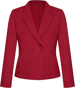 Womens Work Office Blazers Long Sleeve Single-Breasted Open Front Lapel Collar Blazer Jackets Suits with Pockets
