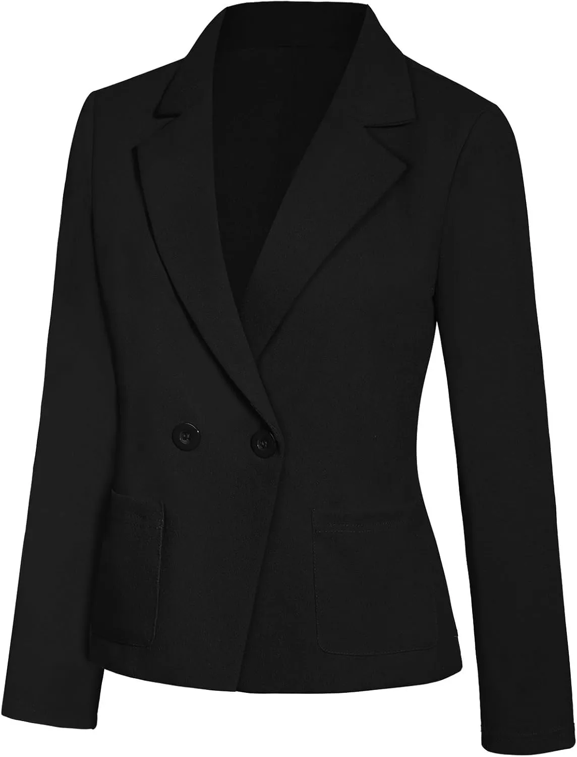 Womens Work Office Blazers Long Sleeve Single-Breasted Open Front Lapel Collar Blazer Jackets Suits with Pockets