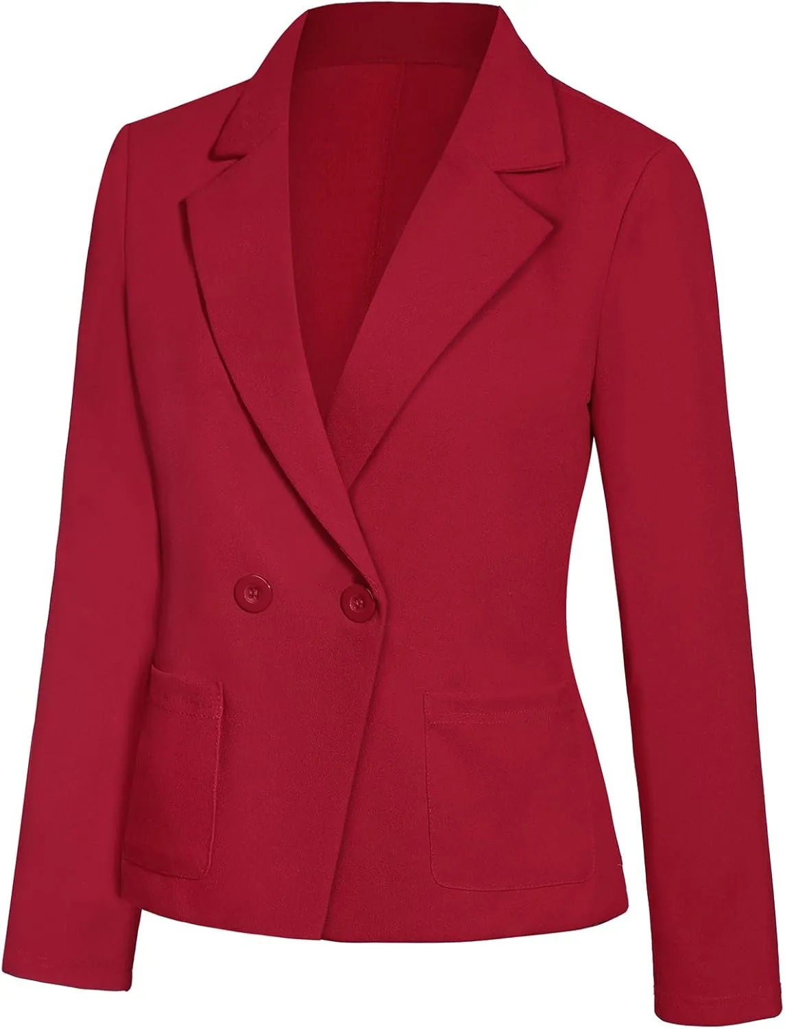 Womens Work Office Blazers Long Sleeve Single-Breasted Open Front Lapel Collar Blazer Jackets Suits with Pockets