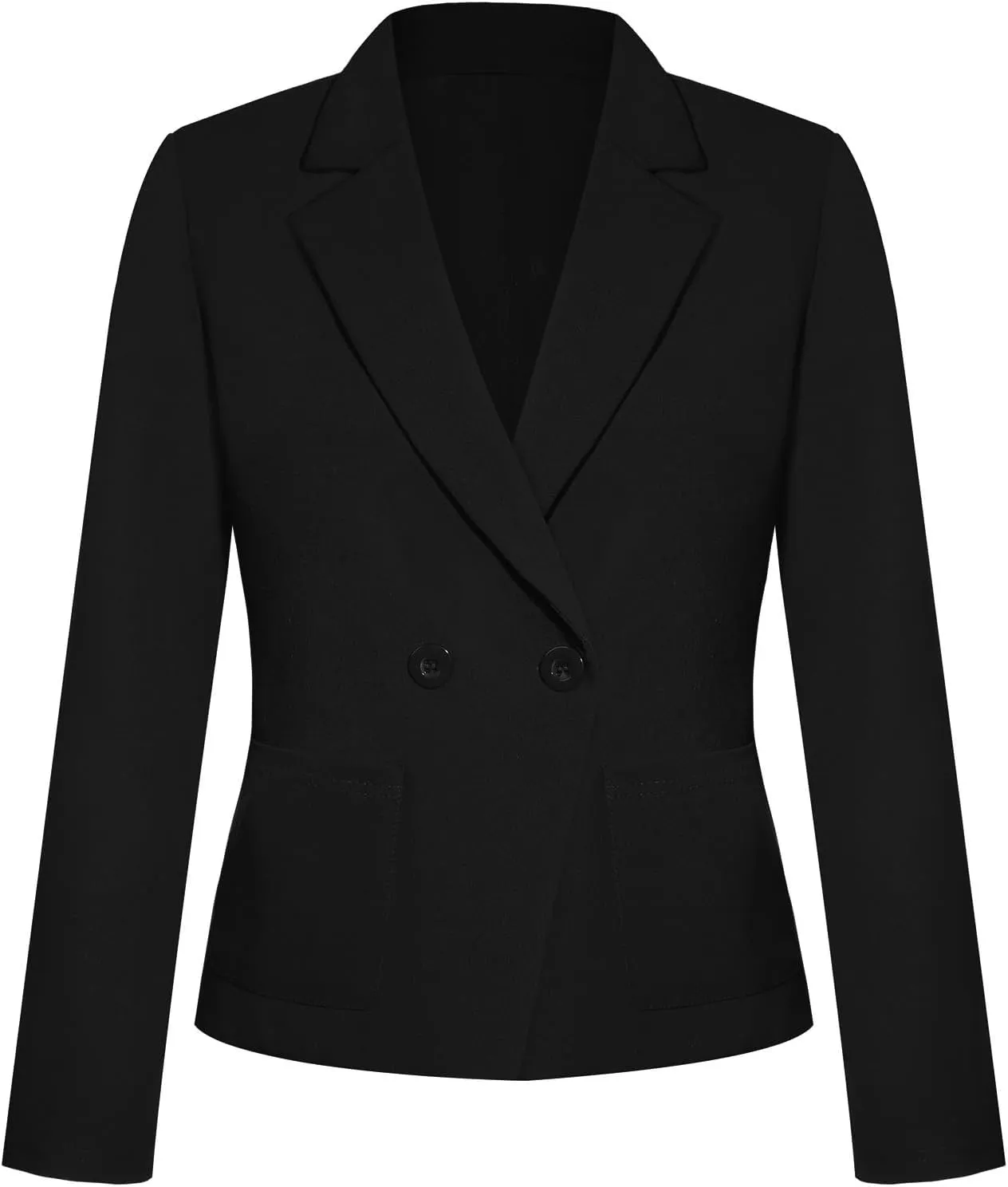 Womens Work Office Blazers Long Sleeve Single-Breasted Open Front Lapel Collar Blazer Jackets Suits with Pockets