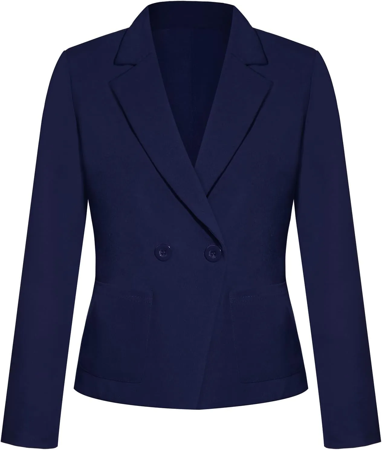 Womens Work Office Blazers Long Sleeve Single-Breasted Open Front Lapel Collar Blazer Jackets Suits with Pockets