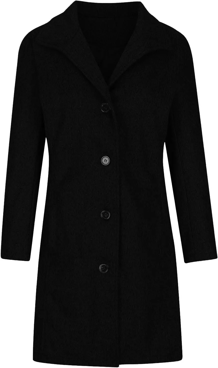 Wool Coats for Women Trendy Pea Coat Single Breasted Dress Coats Warm Wool Blazers Casual Winter Jacket with Pockets