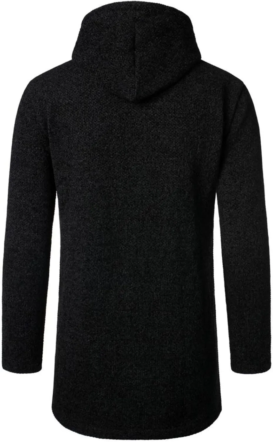 Ymosrh Men's Casual Coats Cardigan Sweaters Jacket Full Zip Fleece Lined Winter Warm Hoodie Coat Long Jackets, L-4XL