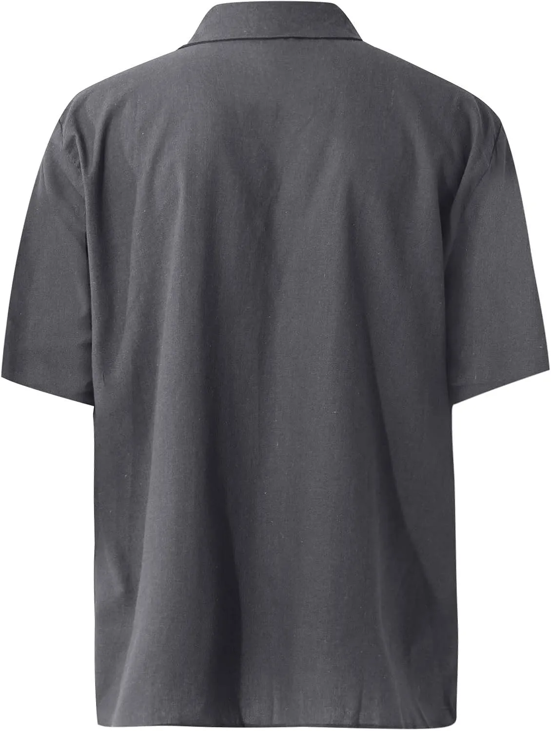 Ymosrh Mens Long Sleeve Shirt Men's Casual Cotton Linen Solid Color Shirts Loose Men Thermal Shirt Heavyweight