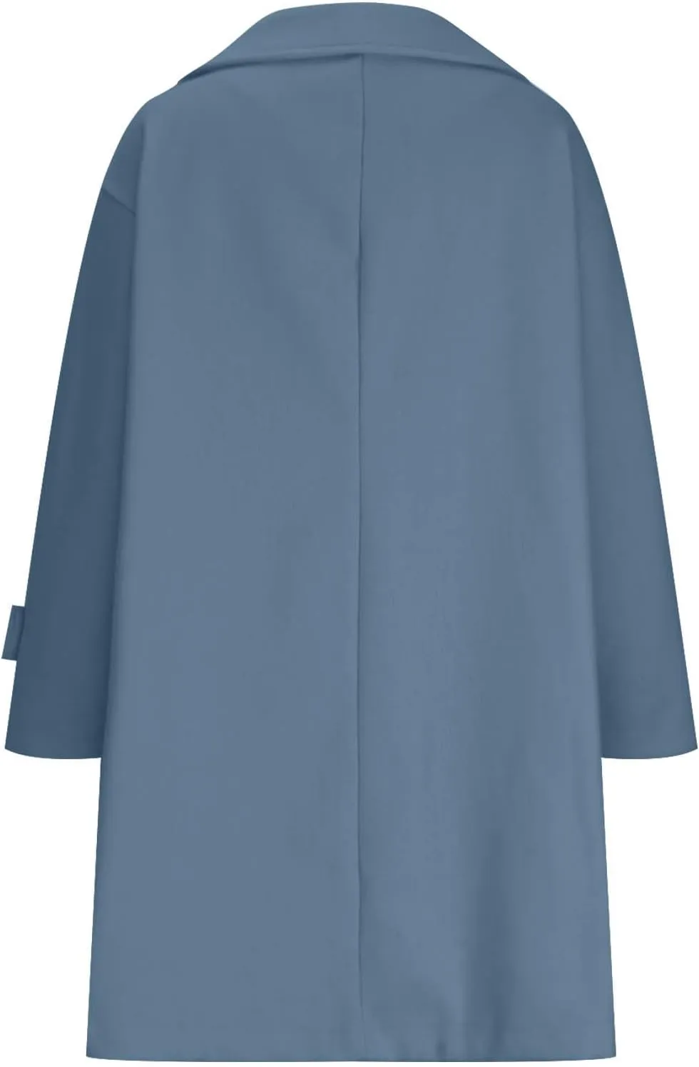 YRAETENM Women's Casual Notch Lapel Wool Coat Single Breasted Raglan Winter Jackets Plus Size Casual Long Trench Coat Peacoat
