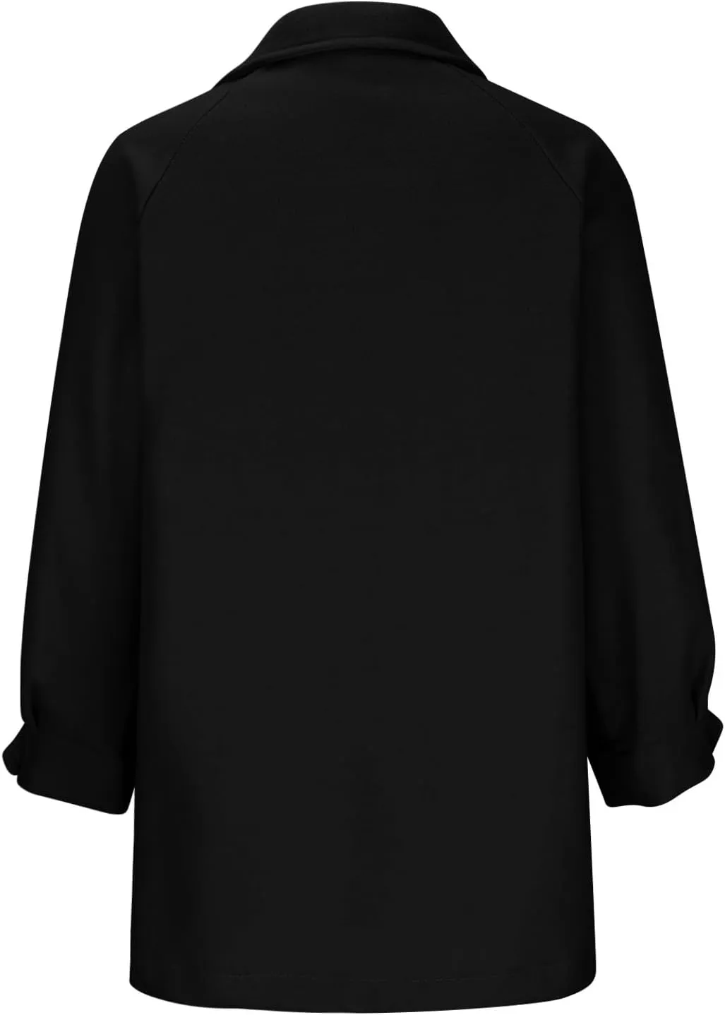 YRAETENM Women's Trench Coats Elegant Notched Lapel Double Breasted Wool Blend Coats Casual Winter Long Jackets with Pockets