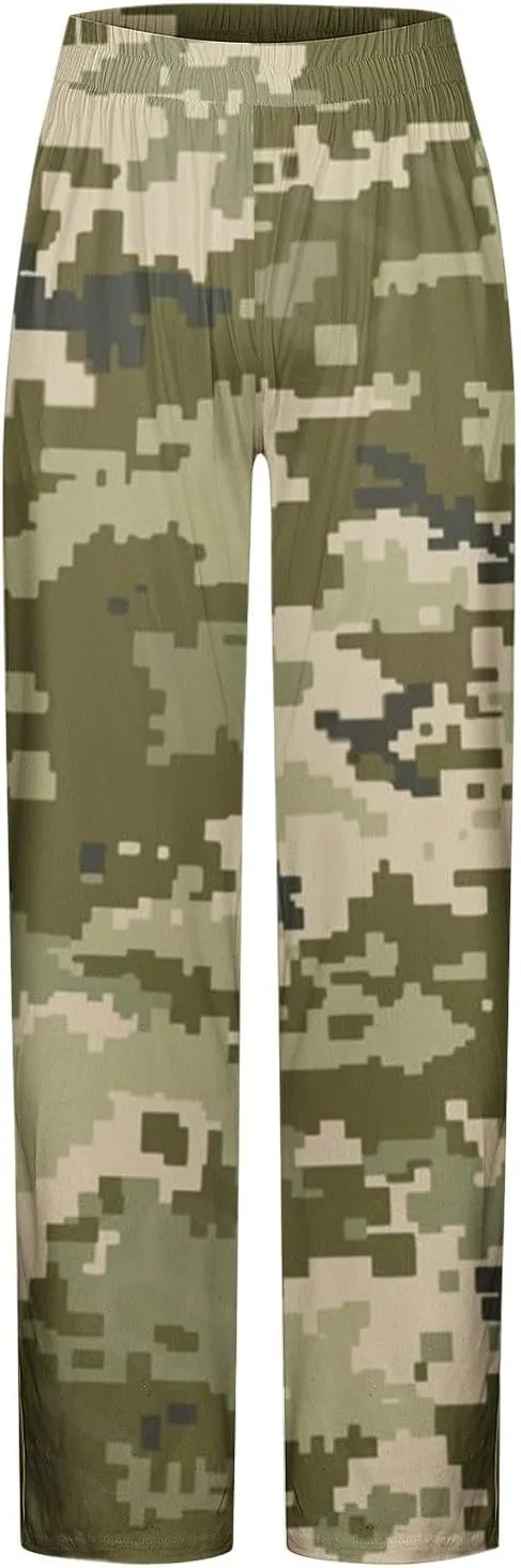 Zeiyignr Camo Lounge Pants for Men Lightweight Pjs Bottoms Soft Yoga Trousers Pajama Pants Sleepwear Bottom Pants with Pocket