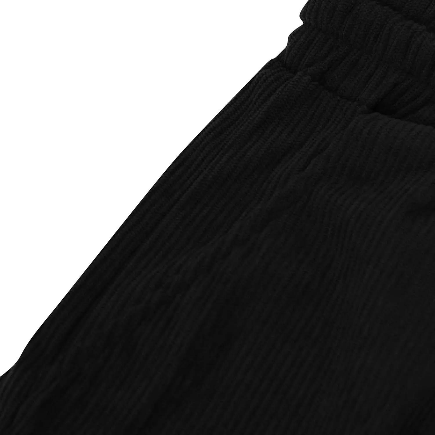 Zeiyignr Mens Corduroy Joggers Pants Casual Cargo Pants Drawstring Elastic Waist Slim Fit Tapered Sweatpants with Pockets