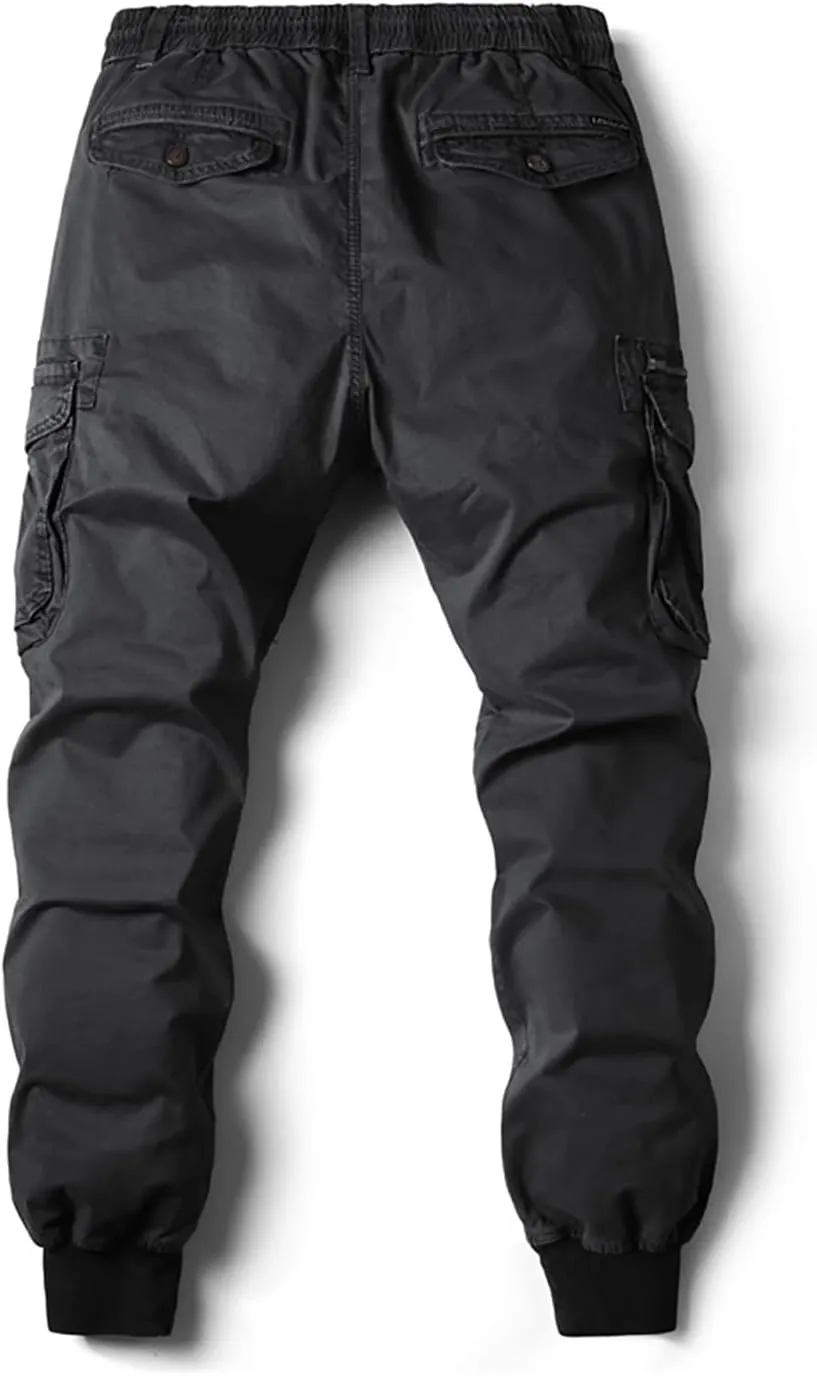 Zeiyignr Tactical Cargo Pants for Men Casual Work Hiking Sweatpants Joggers Outdoor Camping Fishing Trousers with Pockets