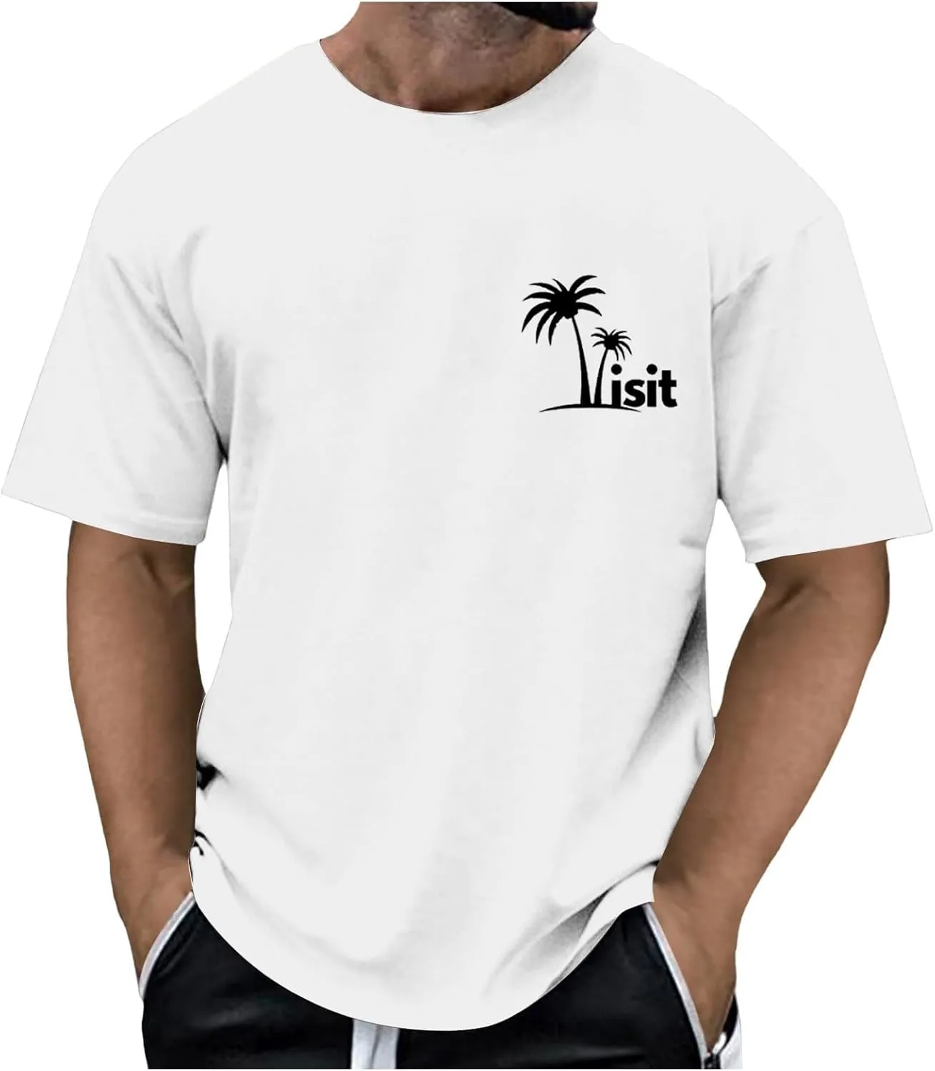 ZYXTIM Mens T Shirrs Classic Graphic Short Sleeve Crew Neck Summer Casual Tee Solid Color Hip Hop Trendy Loose Tops Plus Size