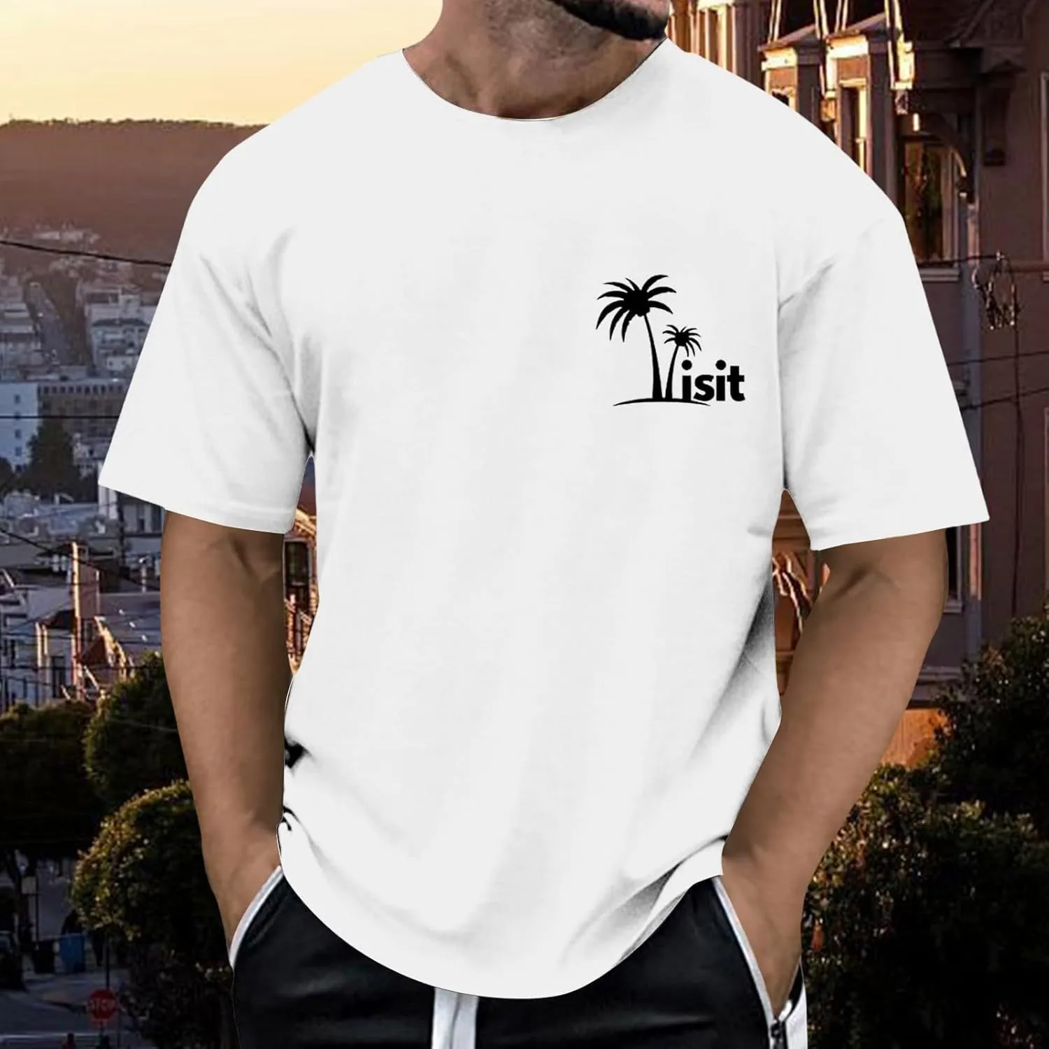 ZYXTIM Mens T Shirrs Classic Graphic Short Sleeve Crew Neck Summer Casual Tee Solid Color Hip Hop Trendy Loose Tops Plus Size